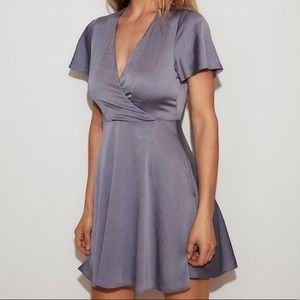 Express Lilac A-Line Mini Dress
